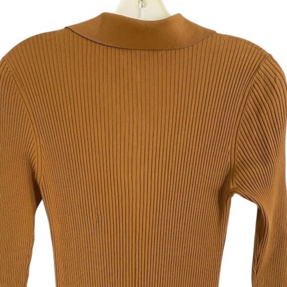 A.L.C. Lance Sweater Dress Long Sleeve Asymmetrical Hemline in Ribbed Knit L - Picture 8 of 11